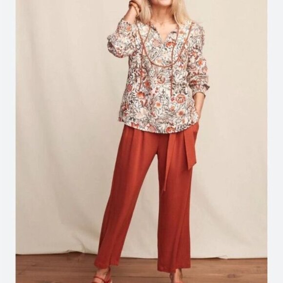 Matilda Jane Heart to Heart Meadow Brook Floral Gauze Blouse Size L Large NEW - Picture 4 of 6